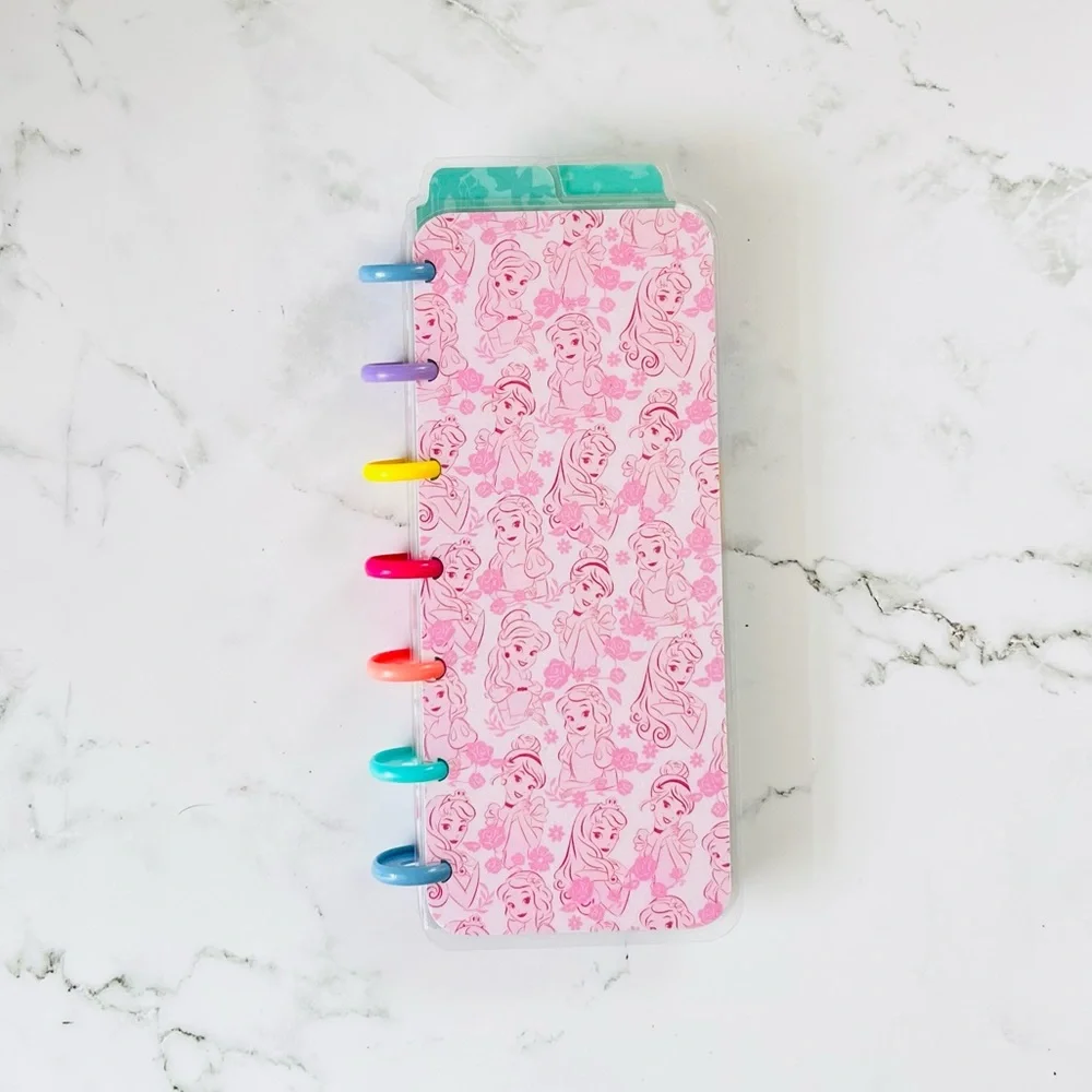 Disney Princess skinny mini happy planner size undated monthly and weekly layout